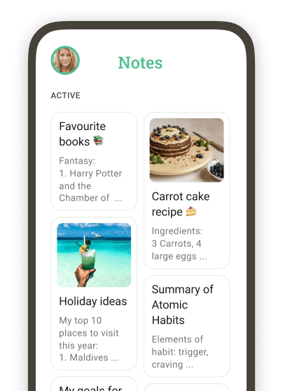 A list of notes