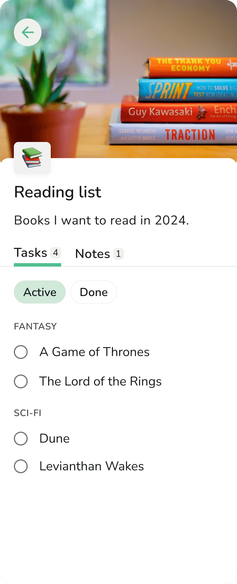 Do Everything lists screen